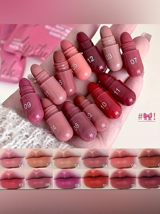 Last One! Lipstick Boutique 12-Color Capsule Set – Pinks, Reds, Nudes
