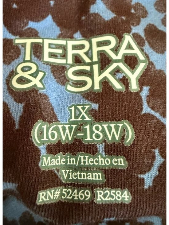 Terra & Sky Blue Breeze Snake-Print High-Rise Leggings - Plus 1X 16W-18W