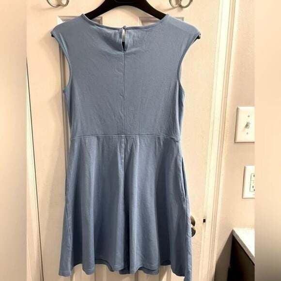 HOST PICK NEW YORK & CO Baby Blue Skater Dress Pockets Fit & Flare Medium