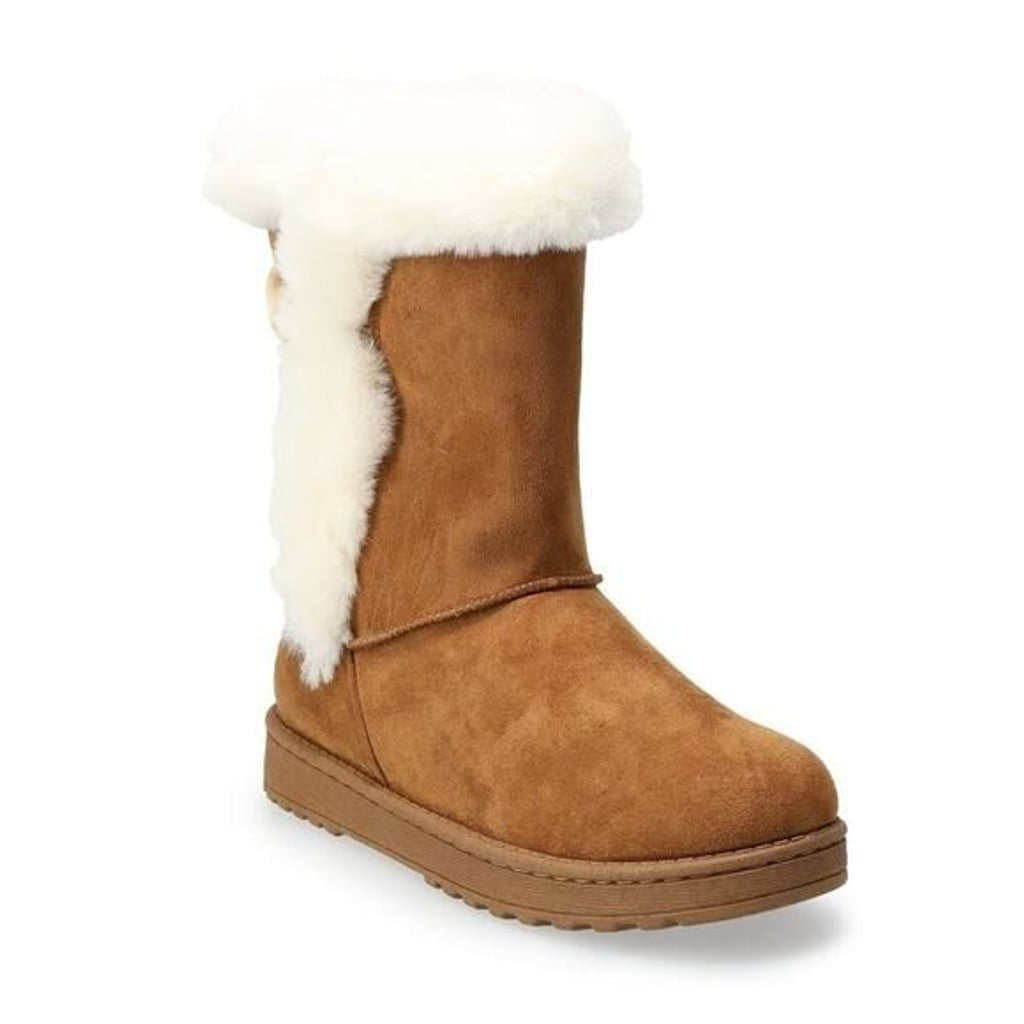 FINAL! New! SO Fur Boots Tan Sz 6