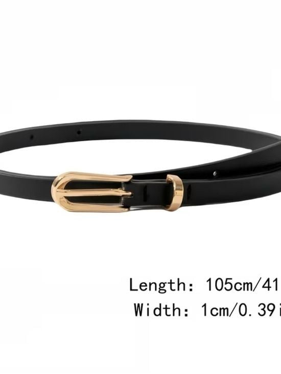 1 x Leather Waist Belt with Oval Buckle in Brown