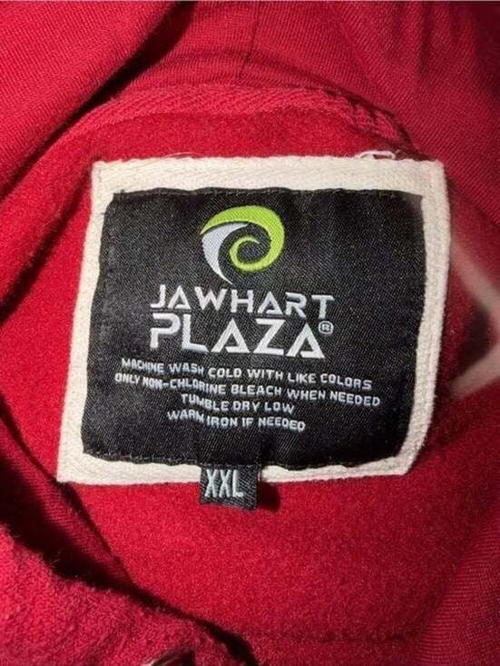 Jawhart Plaza 2XL Men's Red Pullover Hoodie with Kangaroo Pocket -