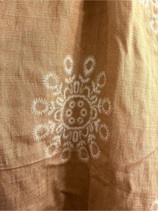 BEBONNIE Relaxed Camel Tunic with White Folk Motif