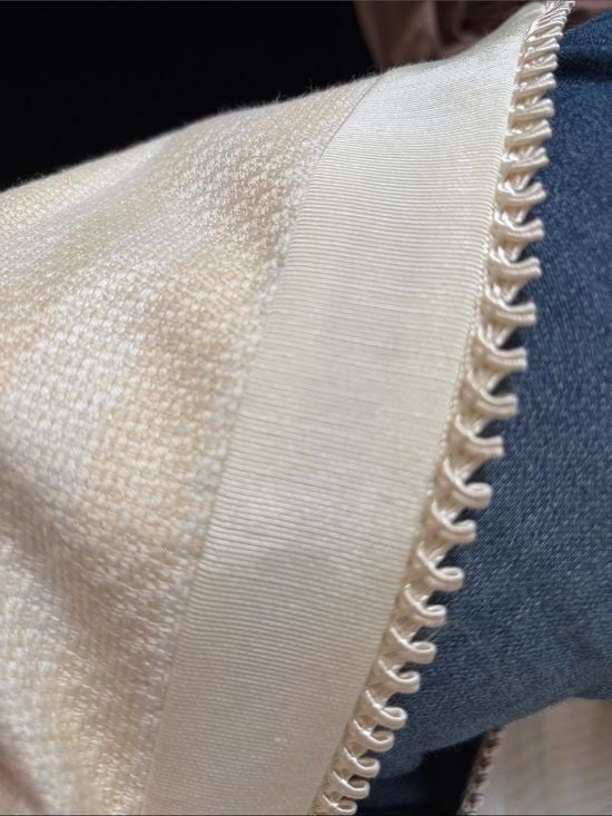 Dior Cream Double-Breasted Blazer with Gold Buttons Size 16 Fits L/XL