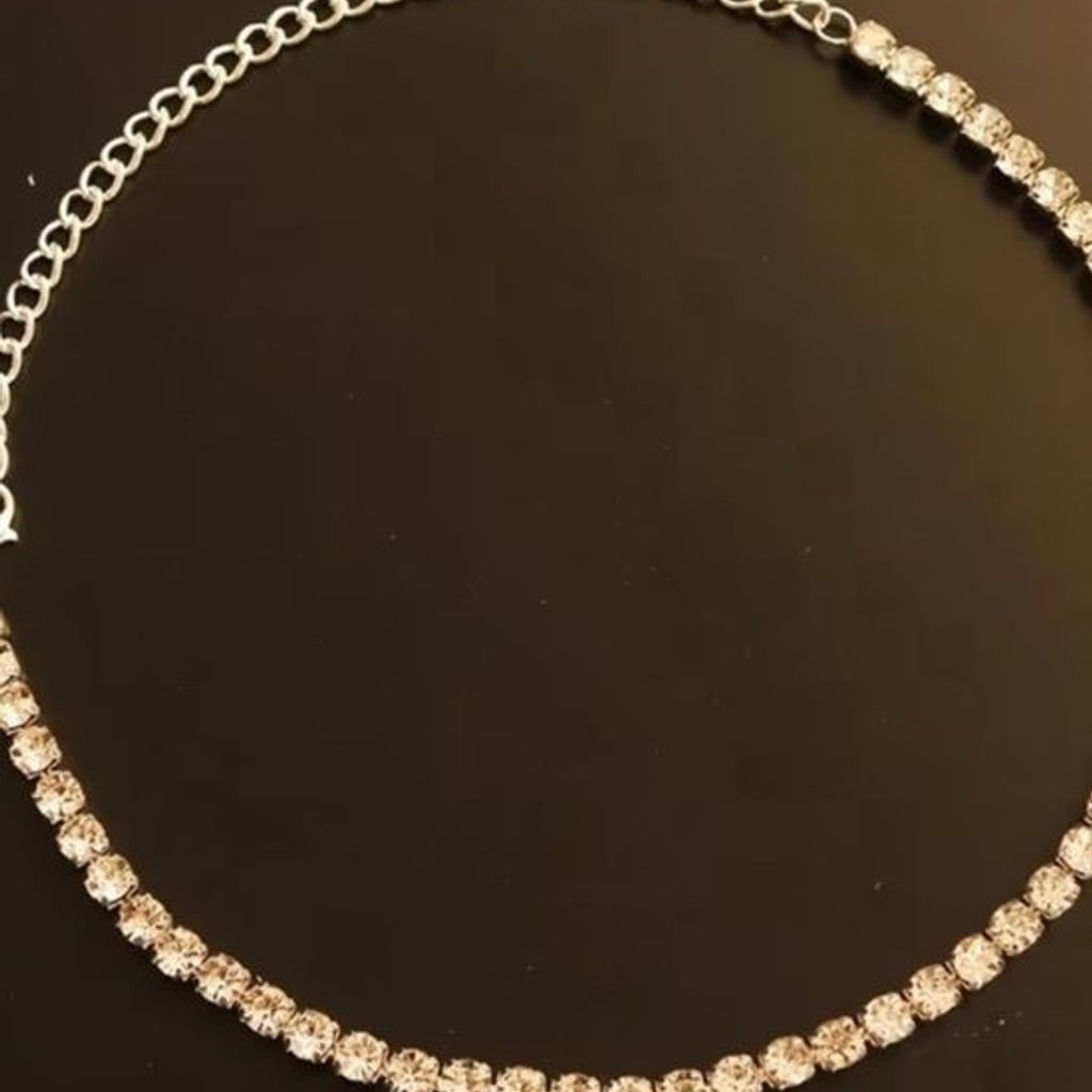 Classic White Crystal Tennis Necklace - Elegant Women's Jewelry