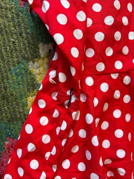 Grace Karin Red & White Polka Dot Sleeveless Fit-and-Flare Dress for Kids 10-11Y