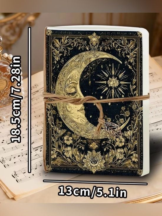 1 x The Celestial Chronicle: Embossed Midnight Moon and Sun Journal