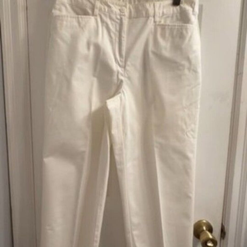Sag Harbor Women's White Capris Size 8P Cropped Casual Pants