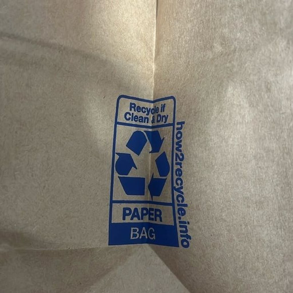 ALDI 20 Grocery Brown Paper Bags