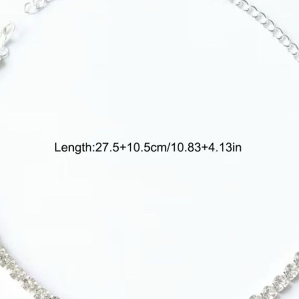 Classic White Crystal Tennis Necklace - Elegant Women's Jewelry
