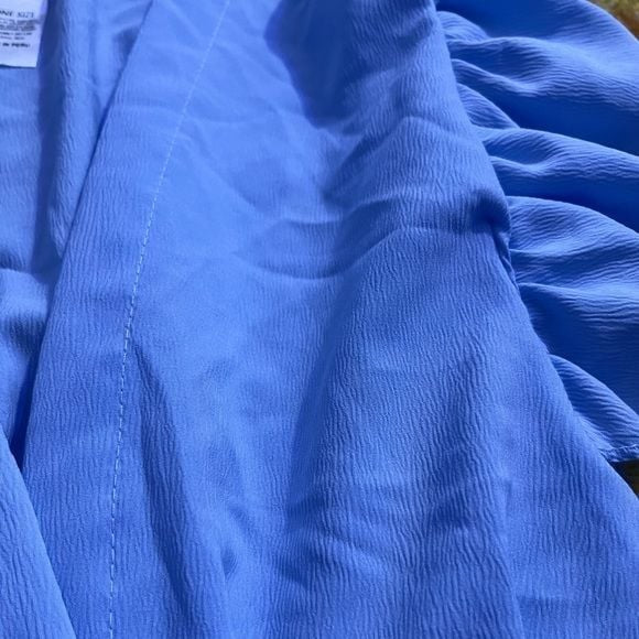 [JUST IN] Kool Chic Periwinkle Blue Ruffle Sleeve Surplice Blouse OS Fits Small