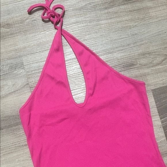 HOST PICK Wild Fable Ribbed Pink Neck Dress Small