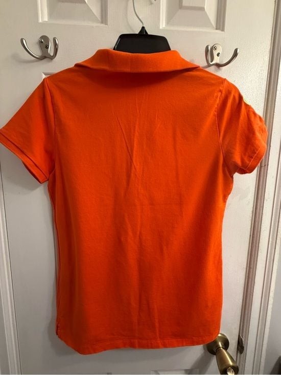 Stretch Cotton Short Sleeve Ralph Lauren Golf Orange Half Zip Polo Shirt Medium