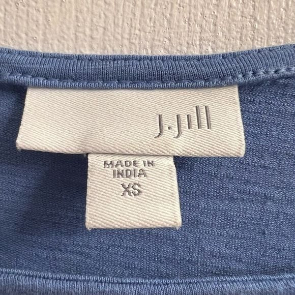 [Just In] J. Jill Blue Peplum Long Sleeve Top XS Fits Medium