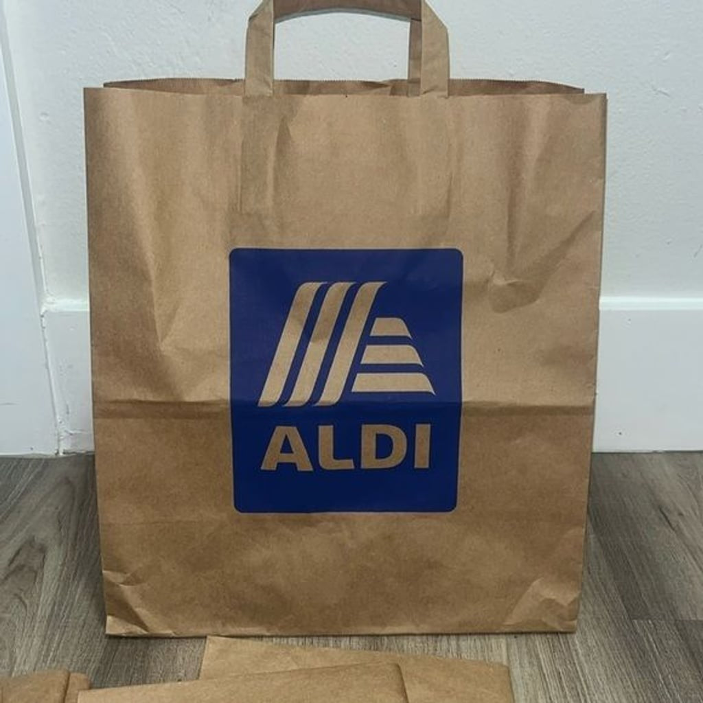ALDI 20 Grocery Brown Paper Bags