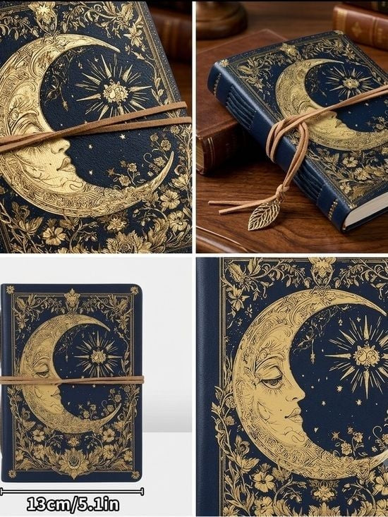 1 x The Celestial Chronicle: Embossed Midnight Moon and Sun Journal