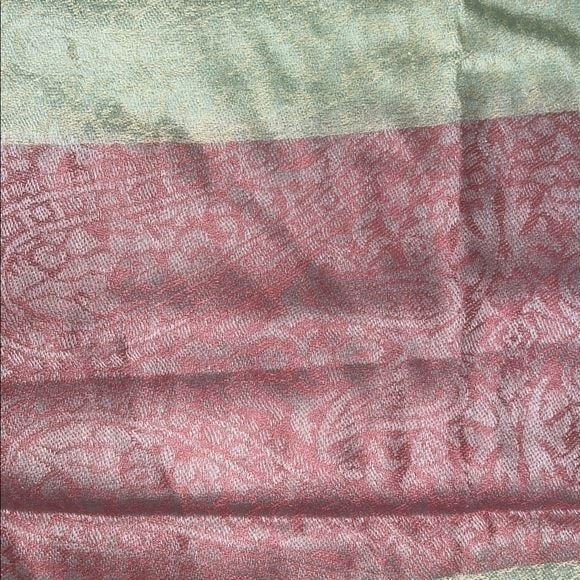 [JUST IN] Pashmire Multicolor Scarf Paisley 100% Silk Cashmere Scarf Wrap OS