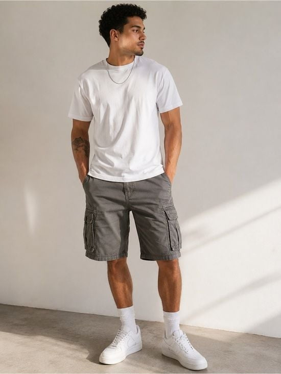 [JUST IN] Unionbay Gray Cargo Cargo Shorts Men’s Size 34 Streetwear Casual