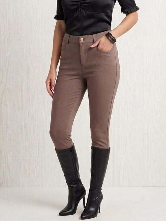 [JUST I] NWT Gorgeous TRUTH Ash Browm High Waisted Zip Up Jeggins Sz 4 MEDIUM