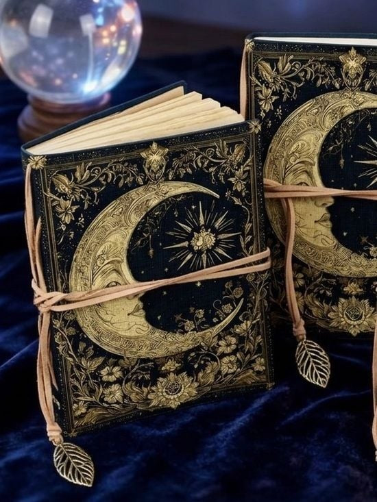 1 x The Celestial Chronicle: Embossed Midnight Moon and Sun Journal
