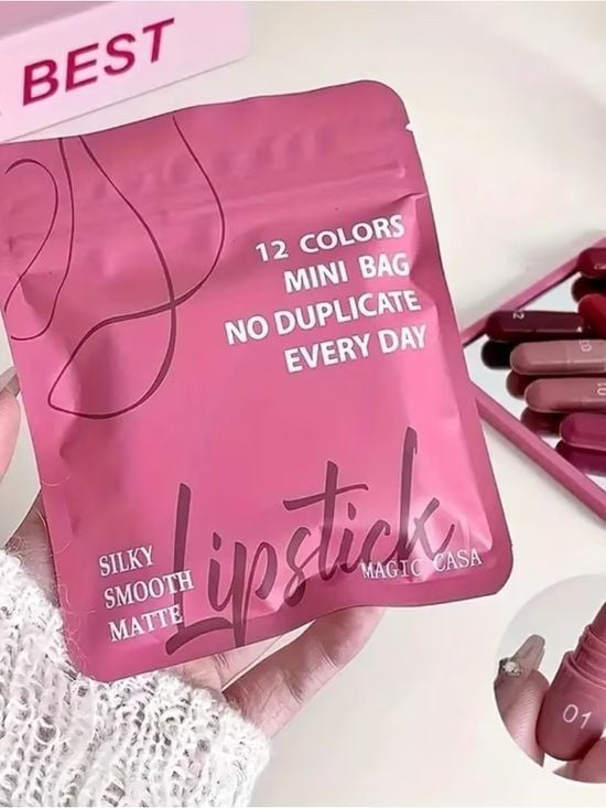 Last One! Lipstick Boutique 12-Color Capsule Set – Pinks, Reds, Nudes