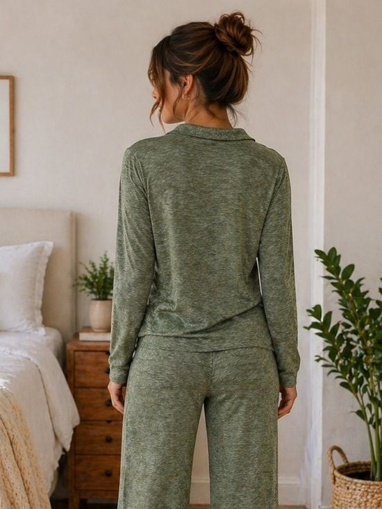 Soft Knit Lounge Set Women 2PC  Outfit Relaxed Fit Cozy